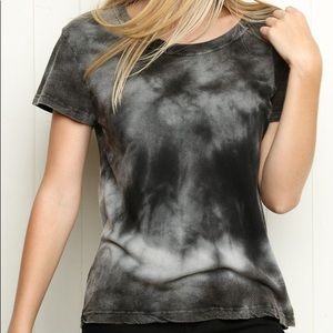 Tye Dye T-Shirt Grey Short Sleeve Brandy Melville